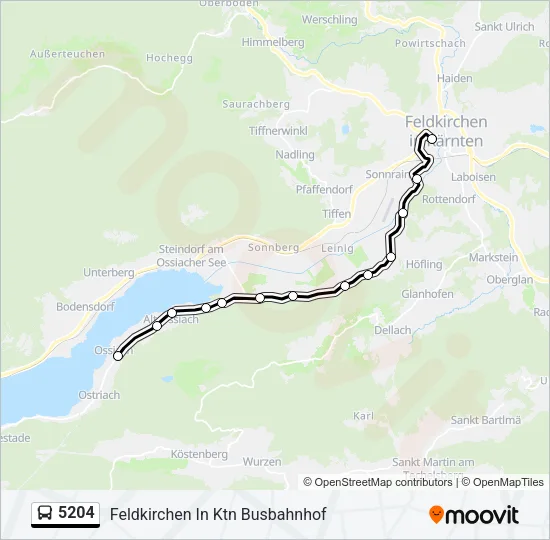 5204 Bus Line Map