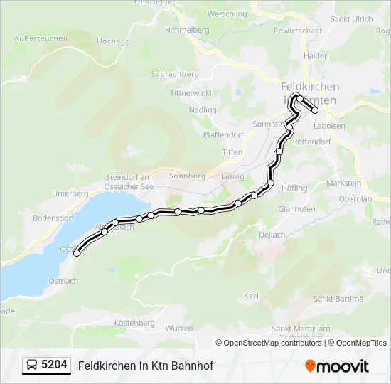 5204 Bus Line Map