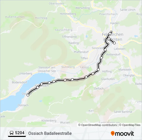 5204 Bus Line Map