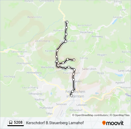 5208 Bus Line Map