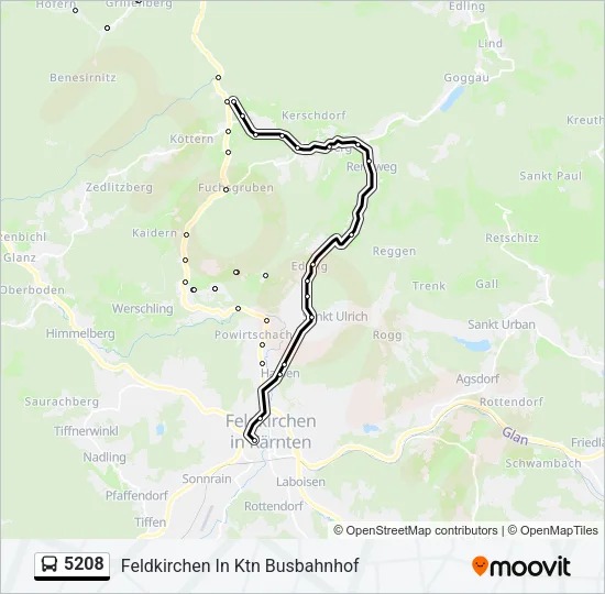 5208 Bus Line Map