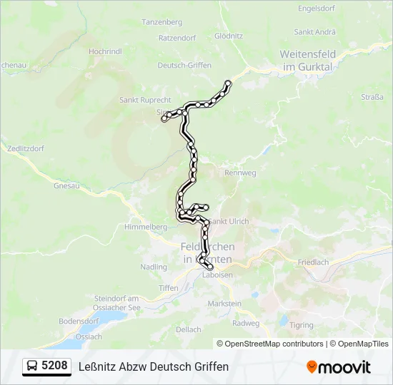 5208 Bus Line Map