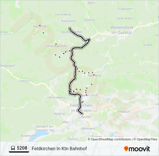 5208 Bus Line Map