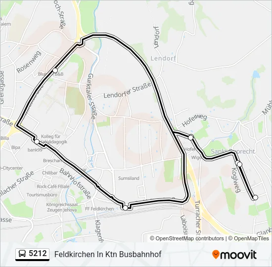 5212 Bus Line Map