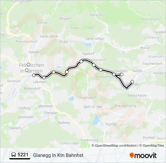 5221 Bus Line Map