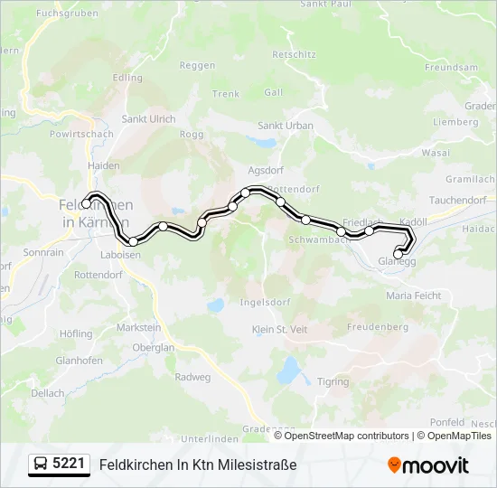 5221 Bus Line Map