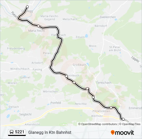 5221 Bus Line Map