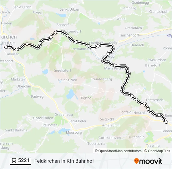 5221 Bus Line Map