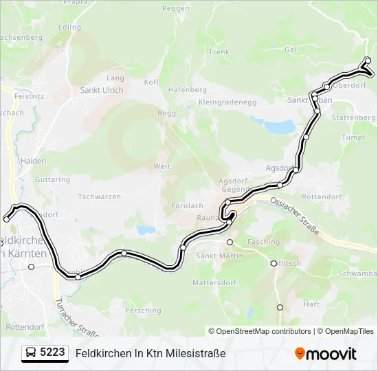 5223 Bus Line Map