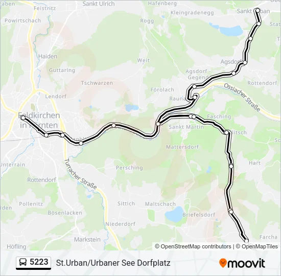5223 Bus Line Map