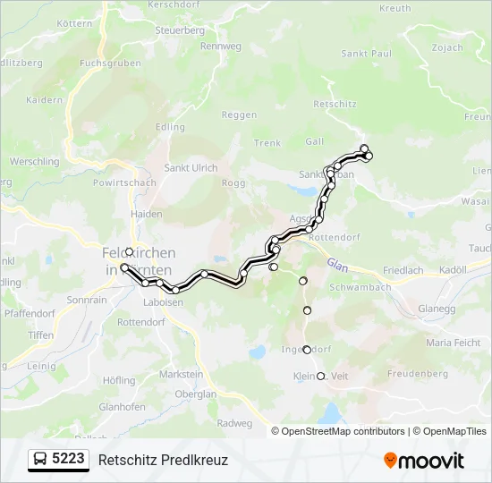 5223 Bus Line Map