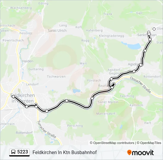 5223 Bus Line Map