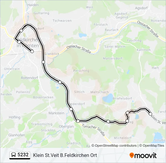 5232 Bus Line Map