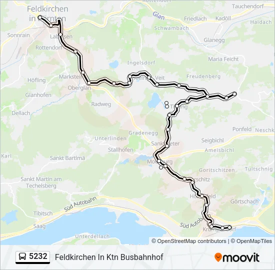 5232 Bus Line Map
