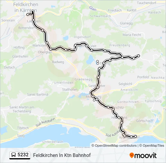 5232 Bus Line Map