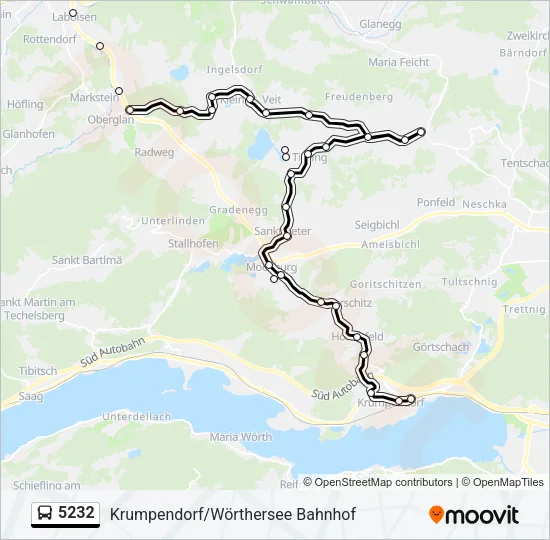 5232 Bus Line Map