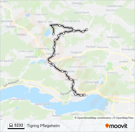 5232 Bus Line Map