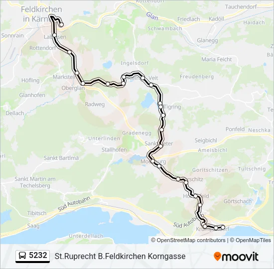 5232 Bus Line Map
