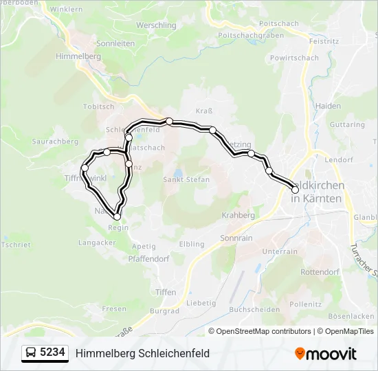5234 Bus Line Map