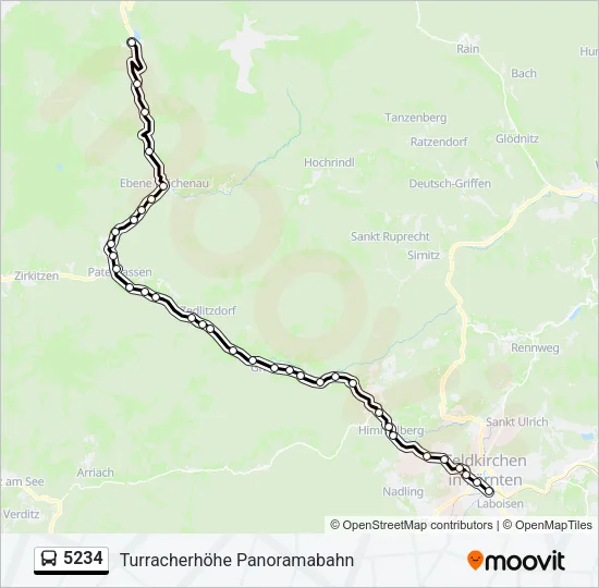5234 Bus Line Map