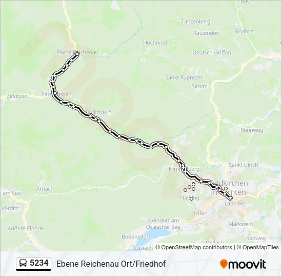 5234 Bus Line Map