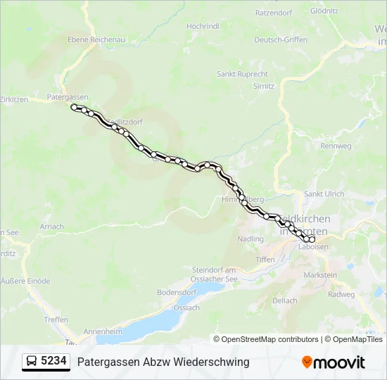 5234 Bus Line Map