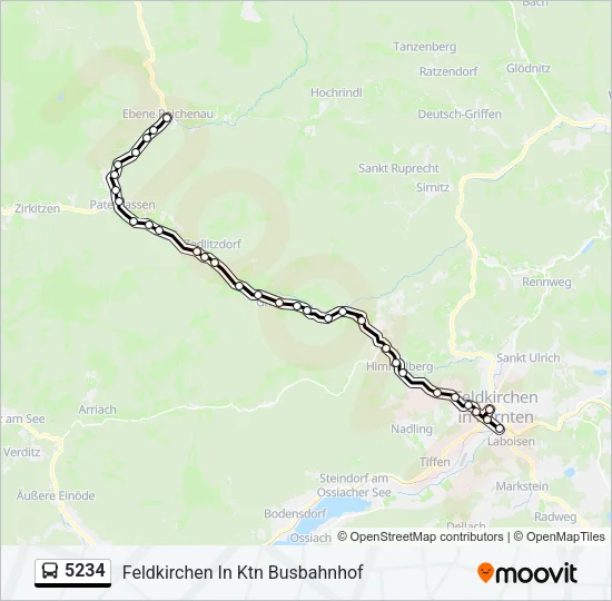 5234 Bus Line Map