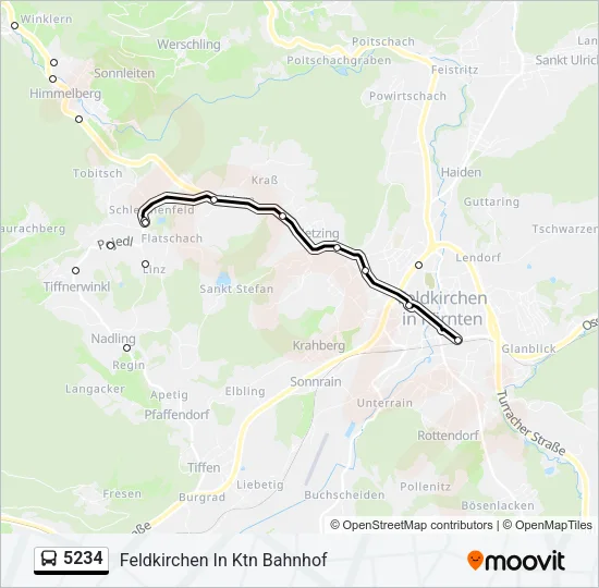 5234 Bus Line Map