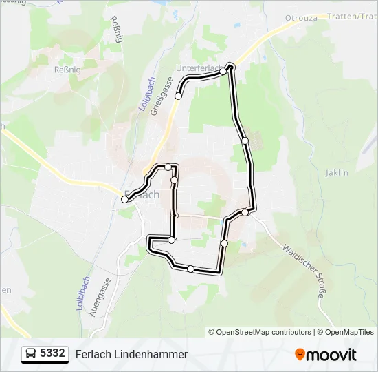 5332 Bus Line Map
