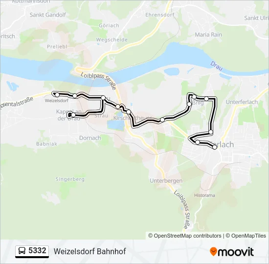 5332 Bus Line Map