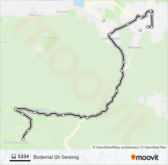 5334 Bus Line Map
