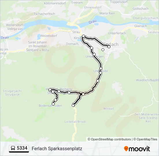 5334 Bus Line Map