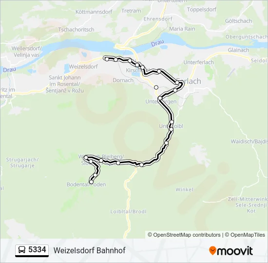 5334 Bus Line Map