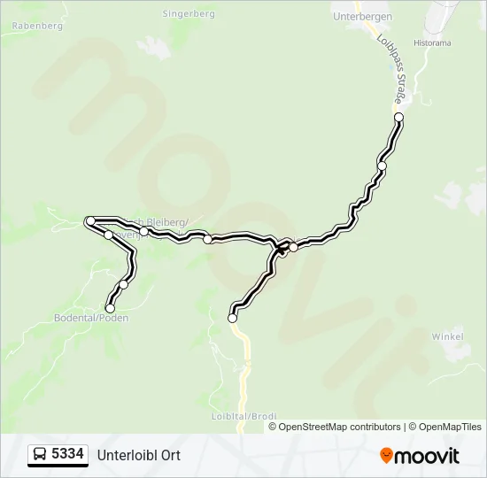 5334 Bus Line Map