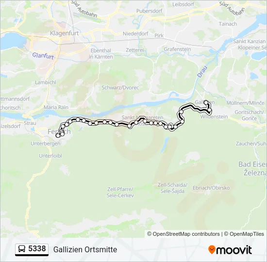 5338 Bus Line Map