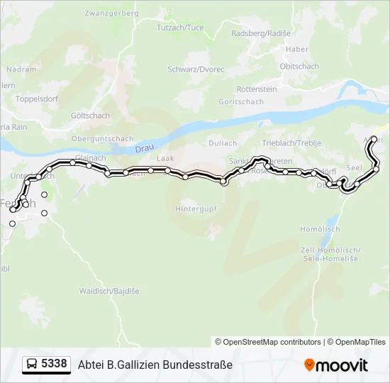 5338 Bus Line Map