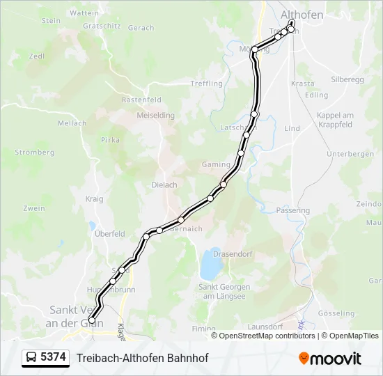 5374 Bus Line Map