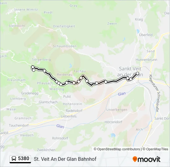 5380 Bus Line Map