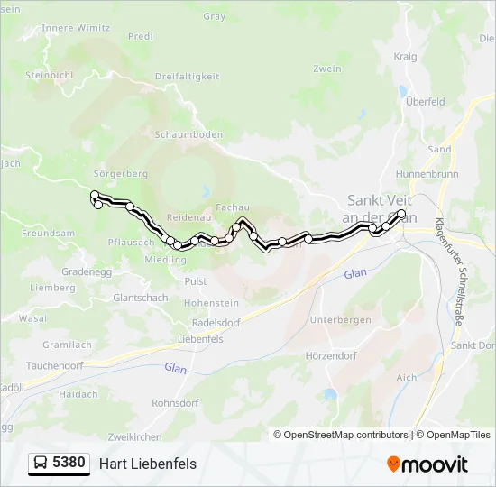 5380 Bus Line Map