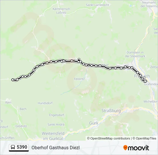 5390 Bus Line Map