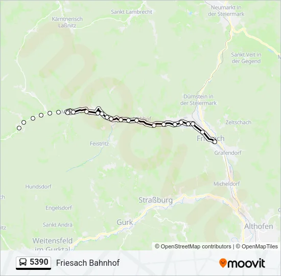 5390 Bus Line Map