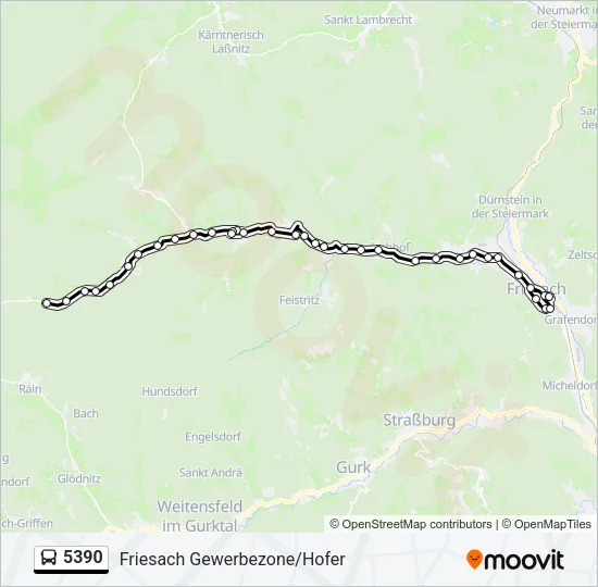 5390 Bus Line Map