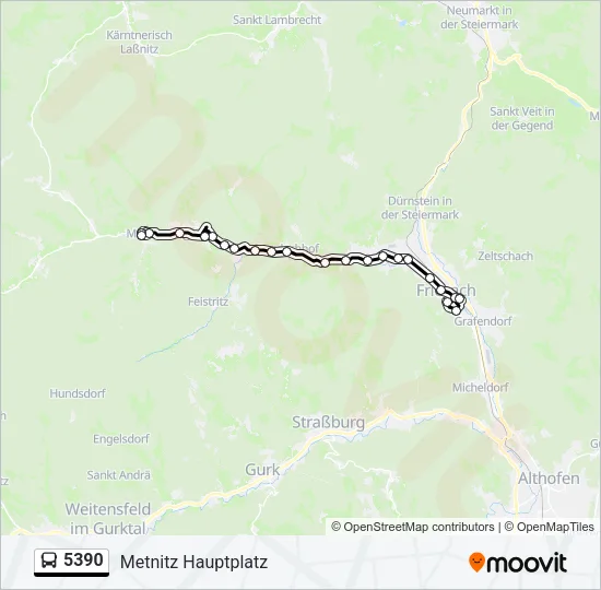 5390 Bus Line Map