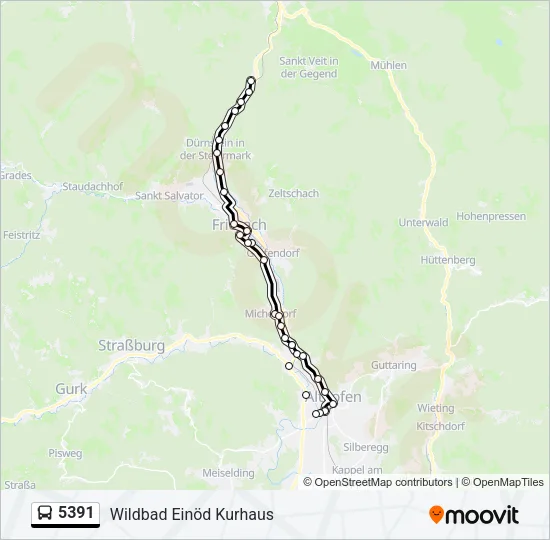 5391 Bus Line Map