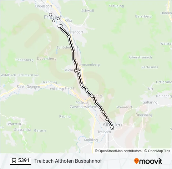 5391 Bus Line Map