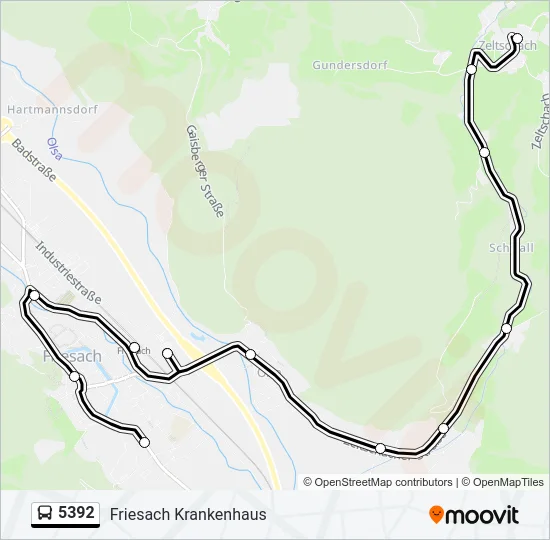 5392 Bus Line Map