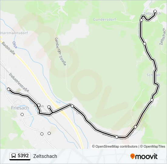 5392 Bus Line Map