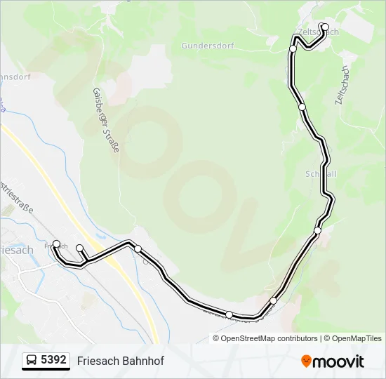 5392 Bus Line Map