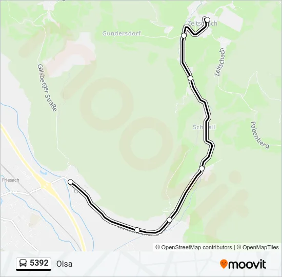 5392 Bus Line Map