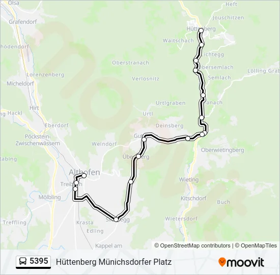 5395 Bus Line Map